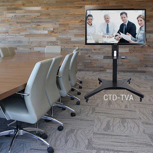 Supporto <span class=keywords><strong>TV</strong></span> da Pavimento Motorizzato Regolabile in Altezza, Carrello <span class=keywords><strong>TV</strong></span> Elettrico Pieghevole per Monitor di Grandi Dimensioni - Product Image 4