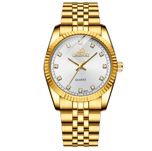 Fabricante chino personalizado mejor pareja barata relojes <span class=keywords><strong>de</strong></span> cuarzo dorado con logotipo para los amantes - Product Image 4