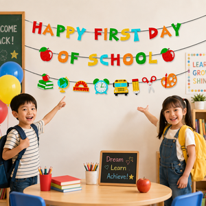 Pafu <span class=keywords><strong>Kids</strong></span> - Decoración para Colgar en el Aula para el Regreso a Clases, Diseño de Autobús Escolar, Juego de Pancartas - Product Image 1