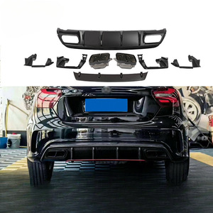 Difusor de parachoques trasero W176 para <span class=keywords><strong>Mercedes</strong></span> Benz Clase a A45 W176 Spoiler A180 <span class=keywords><strong>A200</strong></span> A220 A250 A260 2016 2017 <span class=keywords><strong>2018</strong></span> - Product Image 3