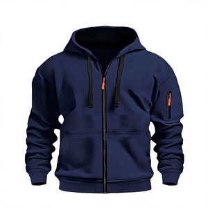 Veste en polaire noire pour homme Doyle avec logo Stratis, coupe-vent, col montant, fermeture éclair, vêtement d'hiver décontracté - Product Image 1