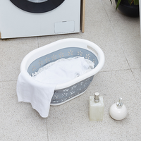 Panier à linge portable pliant de grande capacité 20L seau pliable en plastique de stockage facile