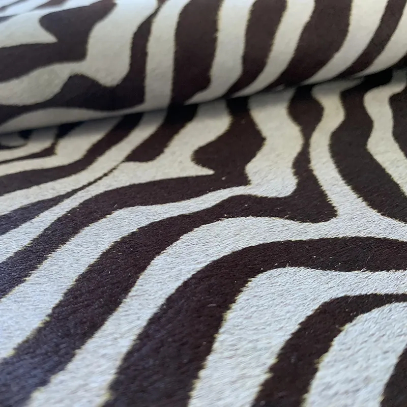 Authentic/genuine cowhide material zebra pattern rug real cow leather for shoes making