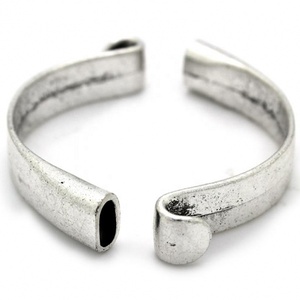 Fermoir plat en alliage argent antique et bronze antique pour bracelet en cuir, fabrication de bijoux, modèle <span class=keywords><strong>Jadear</strong></span> 241015 - Product Image 6