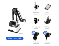 Nouveau mini bras robotique industriel de bureau, robot programmé par PLC, tri, manutention, palettisation, peinture, dessin, boîte de vitesses moteur 220V