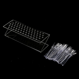 Transparent Crystal Z Shape Acrylic <b>Nail</b> Art Display Stand 64 Holders Pop Sticks Holder - Product Image 3