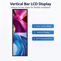Layar LCD Bar Horizontal Pintar Android 2+8G HD 19,5 hingga 88 Inci untuk Penerbitan Iklan