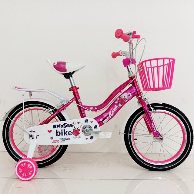 Pink Girls' 16-Inch Sports Bicycle with Aluminum Alloy Mag Wheels Perfect Dirt Bike for Kids Aged 10 Years+