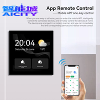Interrupteur intelligent électrique Android Tuya Bar Design pour maison connectée avec contrôle à distance via application Zigbee, écran OLED, utilisation universelle