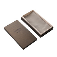 Boîtes en papier rigide avec logo en relief personnalisé, boîte cadeau Tian Di Lid pour étui de téléphone en métal haut de gamme, doublure en microfibre, boîte de rangement