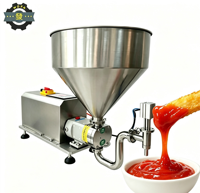 Machine de remplissage semi-automatique à tête unique de 100-1000 ml avec pompe à rotor pour boissons, jus, lait, huile, cosmétiques