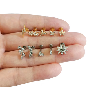 Getta G23 Astm F136, титановые серьги-гвоздики для пирсинга носа - Product Image 4