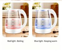 Bouilloire à thé en verre, chauffe-eau, 2 L, sans fil, arrêt automatique, bouilloire électrique