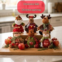 [Soldes Exceptionnelles] Sacs de Noël en Cuir Véritable avec Motifs Père Noël, Bonhomme de Neige et Renne – Sacs Cadeaux et Bonbons de Noël pour Enfants