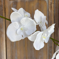 Fleurs d'orchidées 9 têtes, orchidée papillon en soie Phalaenopsis pour la décoration de la maison, de mariage et de fête, élégante composition florale artificielle