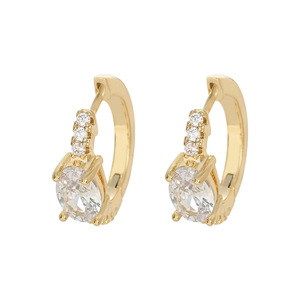 <span class=keywords><strong>Orecchini</strong></span> a Cerchio Geometrici Resoul con Zirconia Cubica, <span class=keywords><strong>Orecchini</strong></span> Huggie in <span class=keywords><strong>Oro</strong></span> di Lusso per Donna, Regalo di Design - Product Image 4