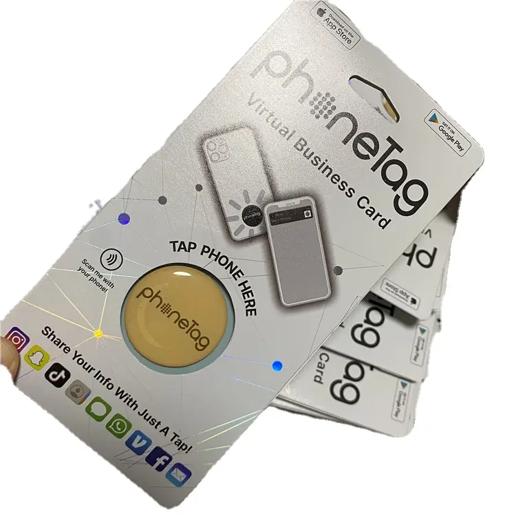 Full Set Phone Tap Packaging Nfc Epoxy Sticker For Social Media