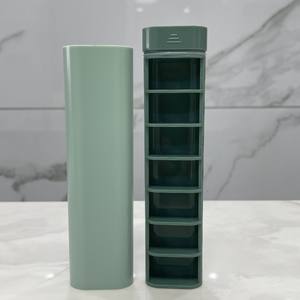 モダンなポータブル7日間スクエアピルボックスPP射出プラスチック収納ディスペンシングオーガナイザー環境にやさしい多機能 - Product Image 1
