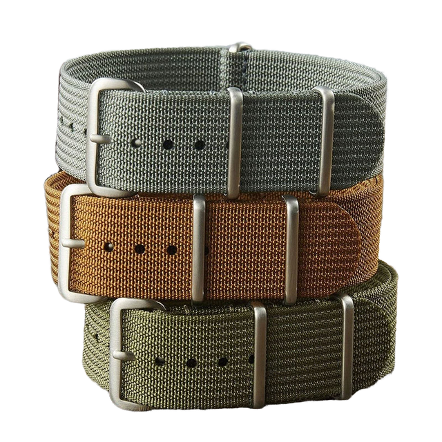 16mm 18mm 20mm 22mm Nylon Striped Woven Watch Strap Bulk Wholesale Seat Belts Fabric Wristwatch Canvas Watch Bands Strap