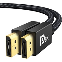 Câble DP 8K Version 1.4 pour Moniteur d'Ordinateur, Adaptateur d'Interface, Conducteur en Cuivre Pur, Home Cinéma