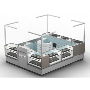 Chiosco Espositivo per Gioielli di Alta Gamma 3x3 Metri, Stand per Gioielleria, Design di Cabina Espositiva per Gioielli in Vendita - Product Image 1