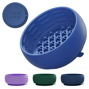 Silicone Pet Slow <b>Feeder</b> Bowl Anti-Choke and Anti-Slip Design Slows Eating Stress-Relief Slow Feeding Plate for <b>Cats</b> and Dogs - Product Image 1