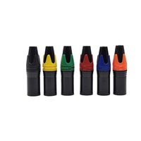 Farbiger Metall-XLR-3-Pin-Stecker, Lautsprecheranschluss, XLR-Stecker mit 3 Pins, vergoldet, 3-Pin-XLR-Stecker