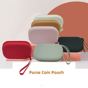 تصميم رائع للنساء والفتيات من السيليكون محفظة نقود مخصصة محفظة بطاقات مفاتيح الهاتف لون سادة حقيبة مفتاح من السيليكون - Product Image 2