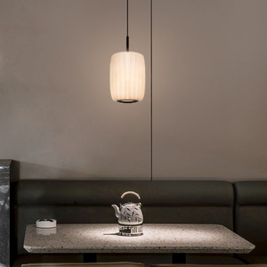 Japanese Zen-Inspired Wabi-Sabi Style Long Fabric <b>Chandelier</b> Middle Dimmable LED Living Dining Room Nordic Hotel <b>Lighting</b> - Product Image 5