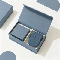 Boîte à bijoux et montres en forme de livre, écologique, biodégradable, avec logo personnalisé, emballage rigide en papier magnétique de luxe pour collier
