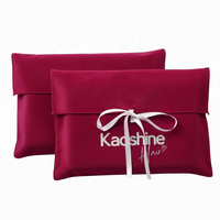 Kantong Hadiah Kustom Bahan Beludru Satin Katun, Amplop Pelindung untuk Tas Tangan, Ekstensi Rambut, Sepatu, Pakaian, Penyimpanan Pakaian Dalam