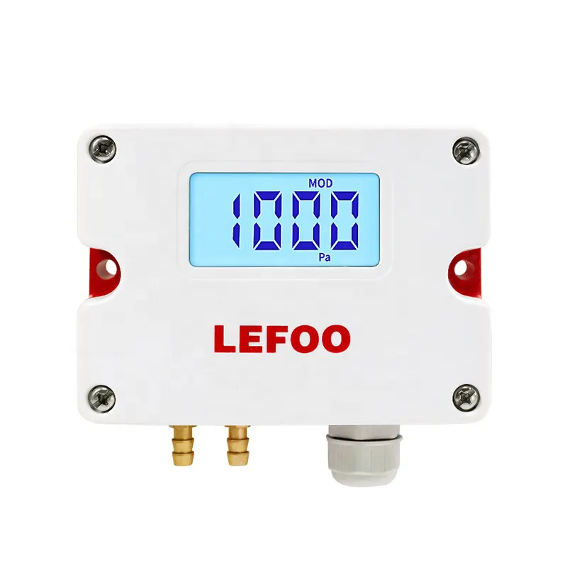 LEFOO LFM5 बहु-रेंज हवा अंतर दबाव ट्रांसमीटरों के साथ Modbus संचार के लिए HVAC/आर उद्योग अस्पताल आपरेशन