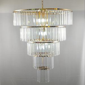 קישוט באיכות גבוהה מסיבת נברשת זהב ארוכה כסף תלייה תליון אור - Product Image 2