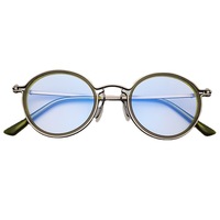 Lunettes de vue rondes vintage pour femmes en titane pur, ultra-légères, photochromiques, à monture intégrale avec cadre minimaliste en acétate