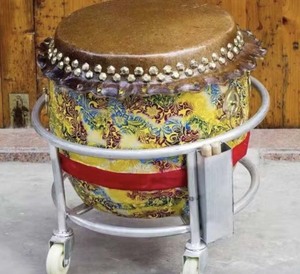 Nouveau support de tambour en cuir de vachette et acier inoxydable, support de <span class=keywords><strong>gong</strong></span> et de tambour pour danse du lion de 16, 18 et 20 pouces, support de <span class=keywords><strong>gong</strong></span> en tuyau de fer - Product Image 6