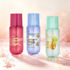 Fragranza per Capelli e Corpo da 250ml con Glitter Scintillanti a Lunga Durata, Profumo di Pesca, Mango e Agrumi con Foglie Verdi, Direttamente dalla Fabbrica - Product Image 3