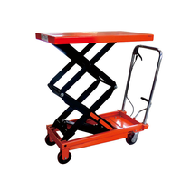 Plateforme élévatrice portable, élévateur hydraulique manuel pour entrepôt, petit véhicule à plateau de chargement