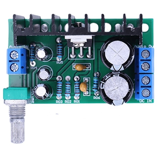 TDA2050 Mono Audio Power Amplifier Board Module DC/AC 12-24V 10-100W 1-Channel -2A Audio Sound Speaker Board Volume Control