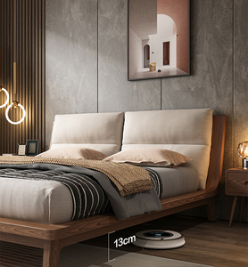 MAXKY Letto a Scomparsa di Lusso <span class=keywords><strong>in</strong></span> <span class=keywords><strong>Legno</strong></span> Doppio, Stile Moderno Minimalista Nordico <span class=keywords><strong>in</strong></span> Rovere Rosso, Design Italiano per Camera da Letto - Product Image 3