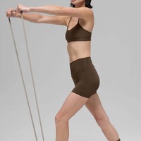 Soutien-gorge de sport pour femme à col carré et dos en Y, extensible, séchage rapide, bretelles fines, couleur unie, maintien moyen, idéal pour la gym et l'entraînement – Vente en gros à prix réduit