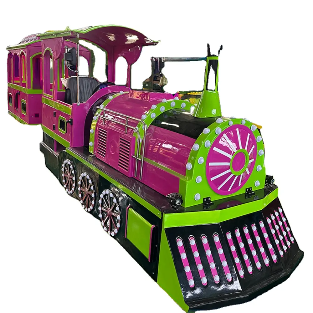 뜨거운 판매 저렴한 가격 놀이 공원 전기 기차 어린이 타기 파티 키디 트랙없는 기차 판매
