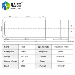 7.5kw High-Power <strong>Bt30</strong> Automatic Tool Change <strong>Spindle</strong> with Water Cooling for Heavy-Duty Metal Cnc Machining Center. - Product Image 6