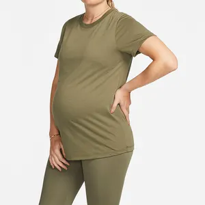 75% Sustainable Materials Organic Cotton Extra-Soft Sweat-Wicking Fabric Comfortable Women'S Maternity T-Shirt