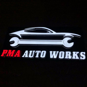 Al aire libre 3D Led iluminado colgando señalización Mini acrílico montado en la pared de <span class=keywords><strong>pintura</strong></span> luminosa signo carta Junta - Product Image 4