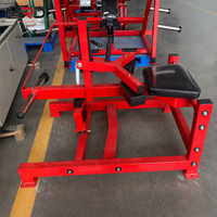 Máquina de Elevación de Pantorrillas Sentado con Carga de Discos para Solúes y Gastrocnemios, Entrenador de Fuerza para Piernas Bajas para Gimnasios y Clubes de Fitness