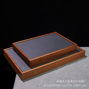 Plateau en bois d'ébène, style rock, style japonais, pour présentation créative de steaks et de barbecues, et pour hot pot commercial personnalisé. - Product Image 3