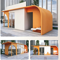 Kiosque conteneur commercial de renommée internationale, maison préfabriquée intégrée pour la rue, boutique de snacks mobile transformée