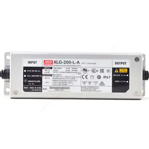 Có nghĩa là tốt XLG-200-L-A IP67 kim loại trường hợp Đường phố/nhà chọc trời chiếu sáng MEANWELL 142-285V/700-1050ma/200W liên tục điện dẫn lái xe