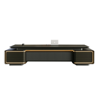 Table de direction de luxe légère, chaise de bureau, combinaison de meubles de rangement, armoire longue, minimalisme moderne, haute qualité