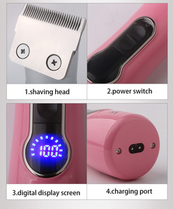 Vente en gros de tondeuses électriques sans fil 4 en 1 pour animaux de compagnie, ciseaux électriques pour le toilettage, <span class=keywords><strong>tondeuse</strong></span> pour poils de chat, de <span class=keywords><strong>chien</strong></span> et de mouton - Product Image 6